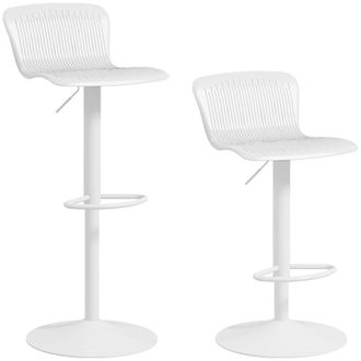 HOMCOM Taburetes de bar 38.5x40x97.5 cm blanco