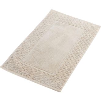 Christy Trellis Textured Cotton Rayon Fibre Blend Bath Mat in Oak at Nordstrom