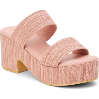 Matisse Footwear Ocean Ave Espadrille Platform Slide Sandal in Blush at Nordstrom, Size 11