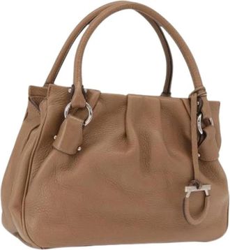 Ferragamo Pre-owned Handbag - Dames - Vintage Handtas - Bruin - ONE Size - Leer - Vintage