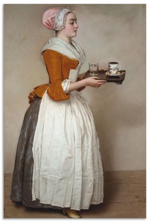 Artland Wandbild »Das Schokoladenmädchen. Um 1744/45« Frau 1 Stk. tlg. als Alubild, Outdoorbild, Leinwandbild, Poster, Wandaufkleber