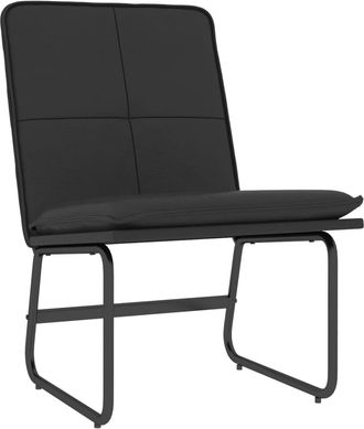 vidaXL Sill&oacute;n De Cuero Sint&eacute;tico Negro 54x75x76 Cm Vidaxl