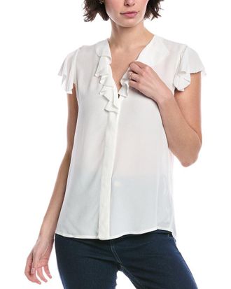 Brooks Brothers Flutter Sleeve Blouse