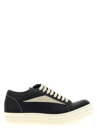 Rick Owens BlackWhite Lace Up Sneakers