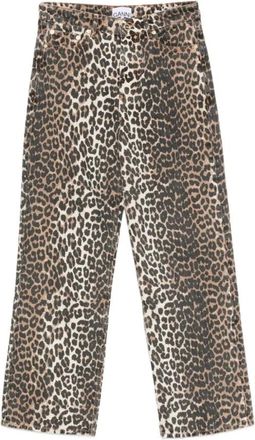 Ganni Straight Trousers - female - Ganni - Straight Trousers - Brown - W28 - Trousers