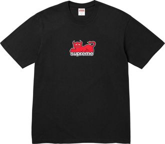 SUPREME x Toy Machine Devil Cat T-Shirt Black Red SUP-SS24-069