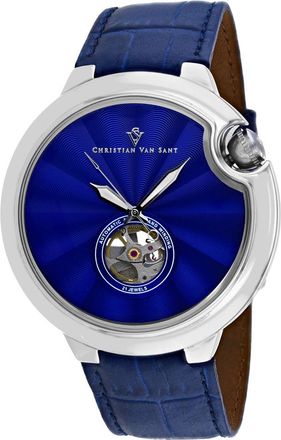 Christian Van Sant Mens Cyclone Automatic Blue Round 46mm