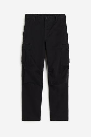 H&M Cargohose in Regular Fit - Schwarz