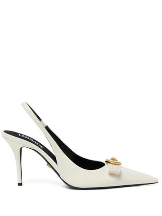 Versace 85mm leather pumps - women - Calf Leather/Lamb Skin/Goat Skin/Calf Leather - 36.5 - White