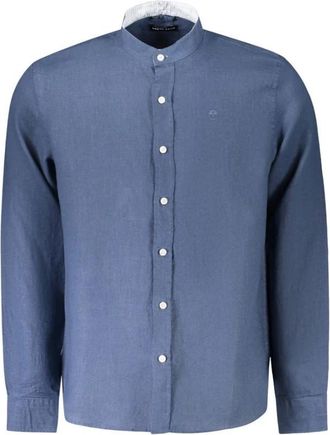 North Sails Ocean Positive Long Sleeve Shirt - Heren - Casual Overhemden - Blauw - L - Linnen - Overhemden