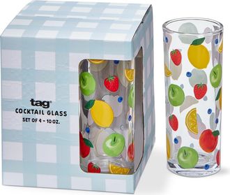 Tag Fresh Pick Drinking Glasses Set of 4 Dishwasher Safe in Multicolored at Nordstrom
