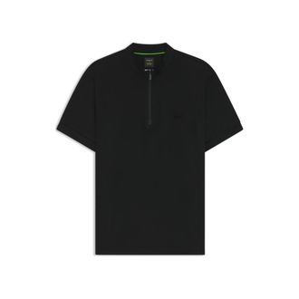 BOSS Porsche x zipper-neck polo shirt in cotton