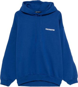 Cole Buxton Felpa con cappuccio e logo - Blu