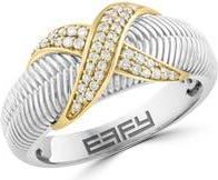 Effy Two-Tone Pav&eacute; Diamond Ring in Gold at Nordstrom Rack, Size 7