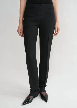 Toteme Low-Waist Cigarette Trousers In Black