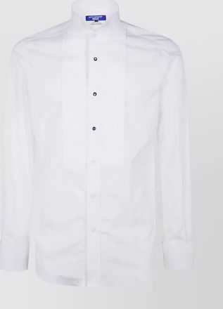 Junya Watanabe mens pleated front buttoned cuffs shirt