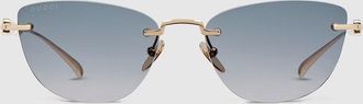 Gucci Cat-eye Sunglasses, Gold