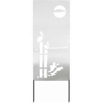 vidaXL Pantalla De Privacidad Para Jard&iacute;n Calado Plateado 50 X 140 Cm Vidaxl