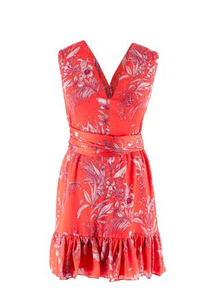 Alexis Cassara Orange Floral Mini Dress Size M