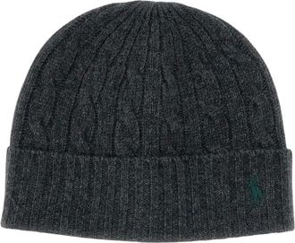 Polo Ralph Lauren Accessoires, Heren, Grijs, ONE Size, Wol, Classic Wool Blend Beanie