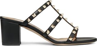 Valentino Garavani Rockstud Calfskin Leather Slide Sandal 60 Mm