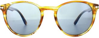Persol Zonnebril 3152 9043/56 Bruin Gestreept Geel Blauw Anti-Glare