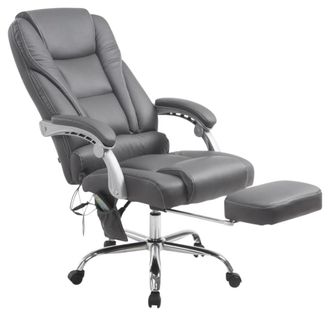 Clp Silla de oficina giratoria regulable en Simil cuero Gris