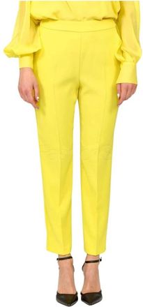 Pinko Slim-fit Broek - Dames - Slim Fit Broeken - Geel - M - Polyester - Broeken