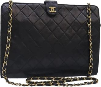 Chanel Pre-owned Cross Body Bags, female, Black, Size: ONE SIZE Pre-owned Vintage Shoulder Bag