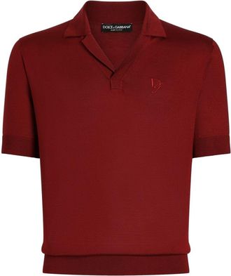 Dolce & Gabbana Polo con ricamo - Rosso
