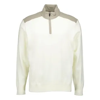 Paul & Shark Half-Zip Jumper - male - Paul & Shark - V-neck Knitwear - White - 2XL - Knitwear