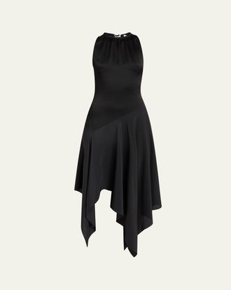 Alexander McQueen Sleeveless Flowy Handkerchief Midi Dress