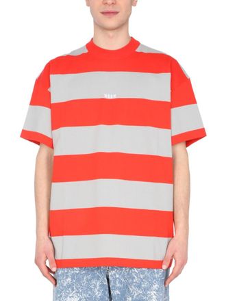Msgm Red Crew Neck T-Shirt