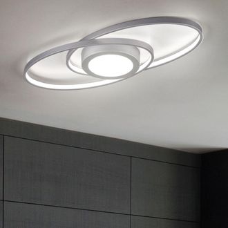 Reality Reality Leuchten - Galaxy Plaf&oacute;n Doble Espiral Titanio Led 27w Regulable Trio Iluminaci&oacute;n