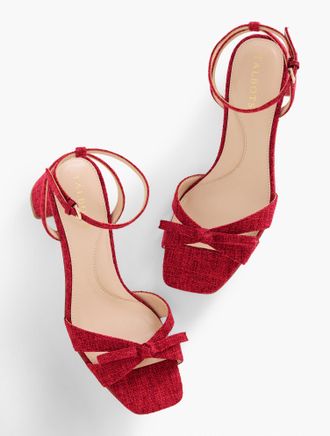 Talbots Lily Block Heel Sandals - Sangria - 7 1/2 M Talbots