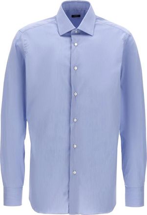 Barba Shirts - Heren - Casual Overhemden - Blauw - M - Katoen - Overhemden