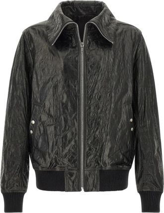 Rick Owens Leren Bomberjack - Heren - Bomber jackets - Zwart - XL - Leer - Jassen