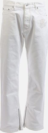 Off-white Mens 90s Logo Zip Skate Jeans - White - Size: 32/33