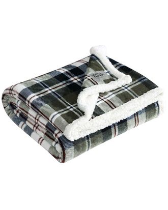 Eddie Bauer Trailhead Plaid Ultra Soft Plush Fleece Reversible Throw Blanket