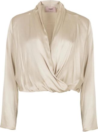 Freebird by Steven Tjitske Top Ls - Dames - Blouses - Beige - S - Overhemden