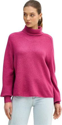 Benetton Turtleneck Trui - Dames - Coltruien - Roze - XS - Wol - Truien & Vesten