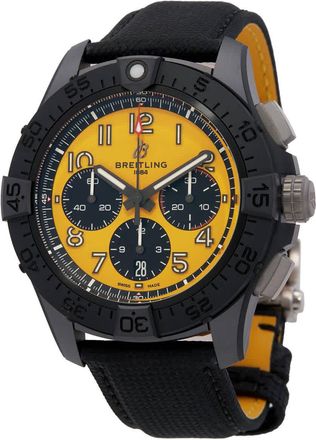 Breitling Avenger Chronograph Automatic Yellow Dial Mens Watch SB0147101I1X2
