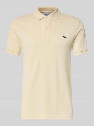 Lacoste Slim Fit Poloshirt aus reiner Baumwolle in Beige Melange, Gr&ouml;&szlig;e XXXL