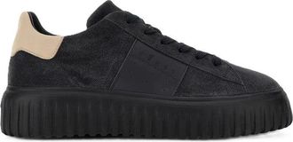 Hogan Textured Suede Chunky Rubber Sole Sneakers