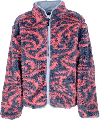 Obey Omkeerbare Sherpa Jas Koraal Multi - Dames - Jassen - Veelkleurig - M - Polyester - Jassen