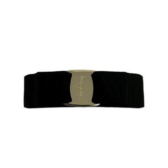 Ferragamo Pre-owned Vara Barrette - Dames - Pre-owned - Zwart - Maat: ONE Size Katoen