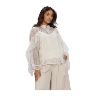 Second Female Dames, Blouses & Shirts, Beige, Maat: XL Viscose