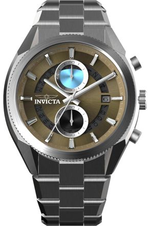 Invicta Speedway 50434 Heren Horloge - Quartz Uurwerk - Roestvrij Staal met bruine Wijzerplaat - 45mm