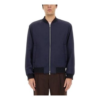 Dries Van Noten Bomber Jackets, male, Blue, Size: XL Volker Rev Jacket