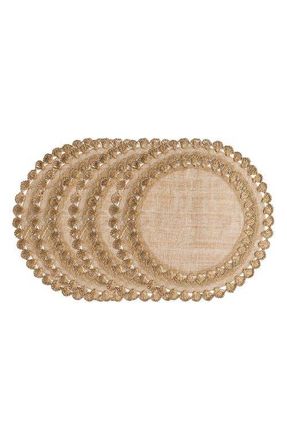 Juliska Isadora Set of 4 Placemats in Gold at Nordstrom
